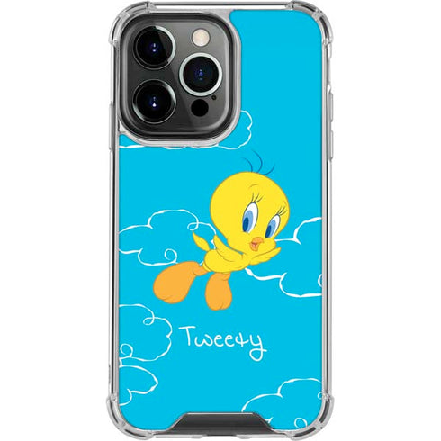 Looney Tunes Tweety Bird Flying iPhone 16 Pro Max Clear Case